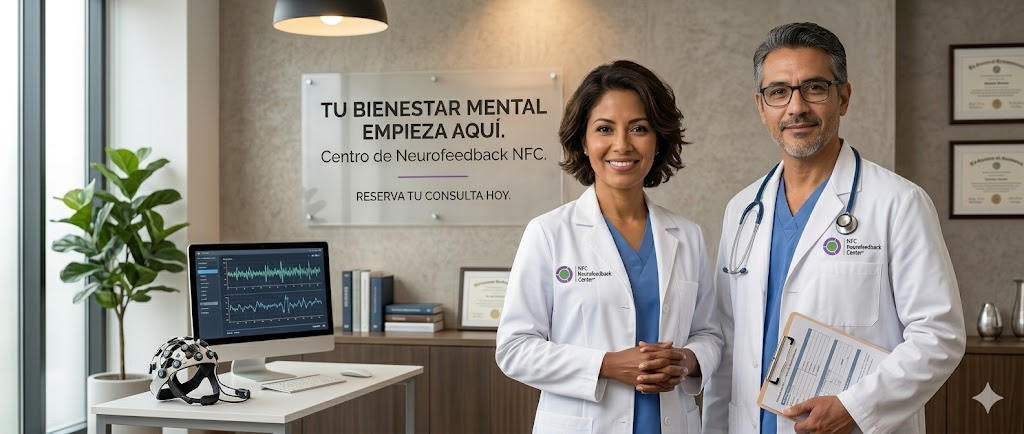 Paciente en sesión remota de neurofeedback